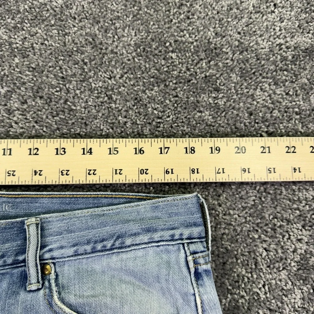 Banana Republic Boot Jeans Mens 34x34 Blue Bootcut Denim Light Wash Distressed